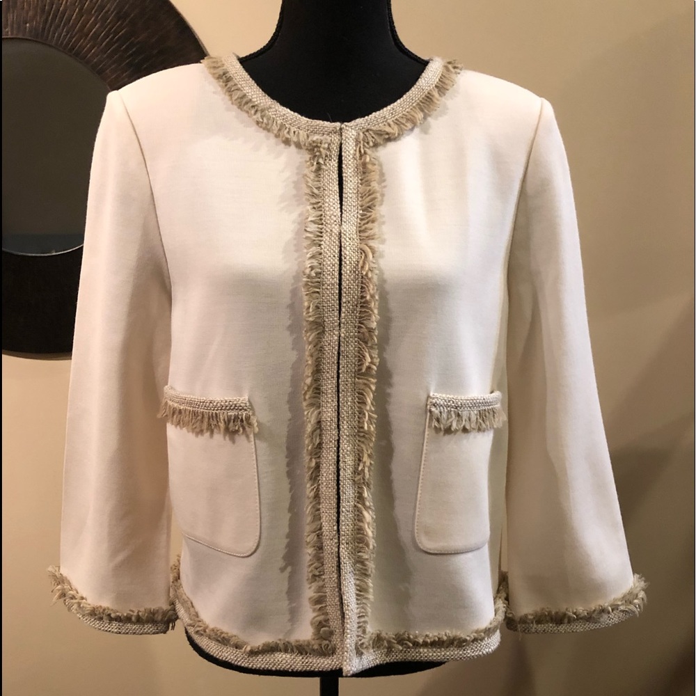 NWT St.John BRT/Ivory Vintage Limestone Jacket